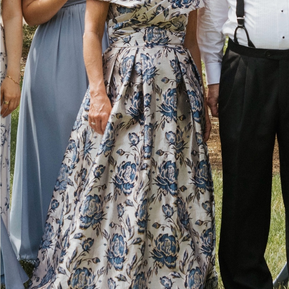 Night Way Collections Floral Blue and light pink  Maxi Dress